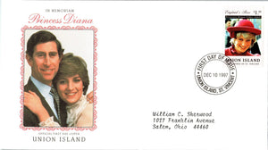 Princess Diana Memorial First Day Cover FDC - UNION ISLAND - SEE SCAN $$$