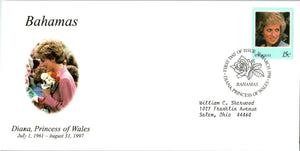 Princess Diana Memorial First Day Cover FDC - BAHAMAS - SEE SCAN $$$