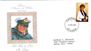 Princess Diana Memorial First Day Cover FDC - ST. LUCIA - SEE SCAN $$$