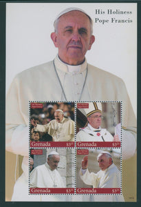 Grenada Scott #3964 MNH SHEET of 4 Pope Francis CV$9+