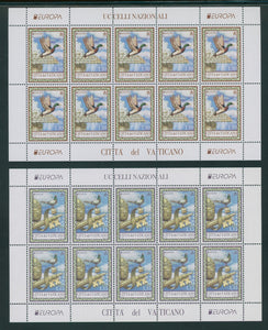 Vatican Scott #1713-1714 MNH SHEETS of 10 Europa 2019 Birds FAUNA CV$50+