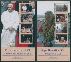 Gambia Scott #3507-3508 MNH SHEETS of 4 Pope Benedict XVI CV$17+