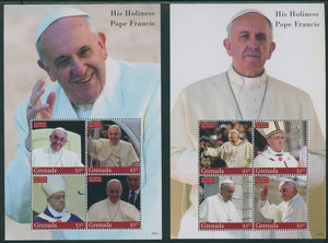 Grenada Scott #3963-3964 MNH SHEETS of 4 His Holiness Pope Francis CV$19+