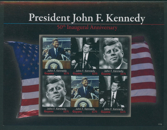 Guyana Scott #4076 MNH SHEET John F. Kennedy JFK 50th Inauguration ANN CV$10+