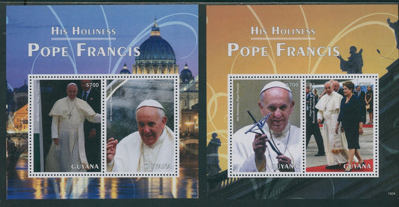 Guyana Scott #4295-4296 MNH S/S Election of Pope Francis CV$27+