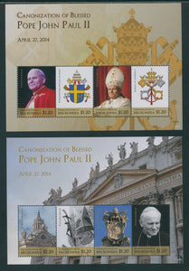 Micronesia Scott #1074-1075 MNH SHEETS Canonization of Pope John Paul II CV$19+