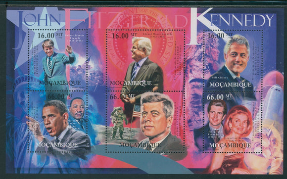 Mozambique Scott #2533 MNH SHEET of 6 John F. Kennedy JFK 95th Birth ANN CV$18+