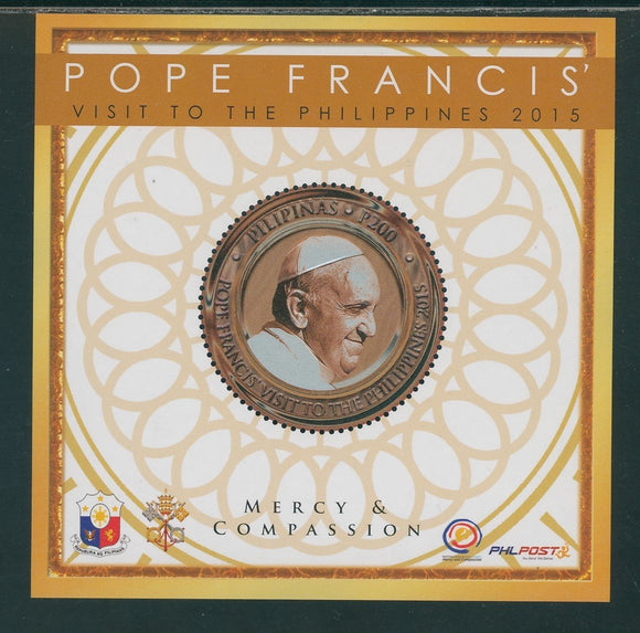 Philippines Scott #3565 MNH S/S Visit of Pope Francis to The Philippines CV$25+