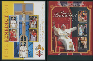 Sierra Leone Scott #3048-3049 MNH S/S Visit of Pope Benedict XVI to U.K. CV$17+