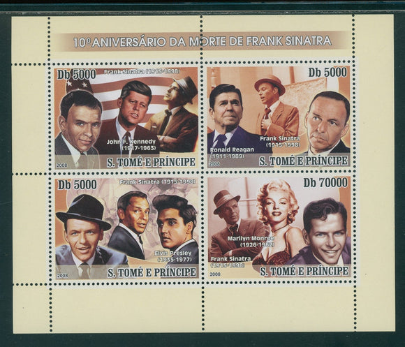 St. Thomas & Prince Scott #1798 MNH SHEET Frank Sinatra, JFK, et. al. CV$10+