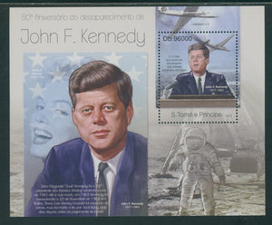 St. Thomas & Prince OS #6 MNH S/S 2013 John F. Kennedy 50th Memorial ANN $$