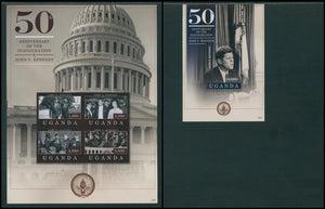 Uganda Scott #1960-1961 MNH S/S John F. Kennedy JFK 50th Inauguration ANN CV$19+