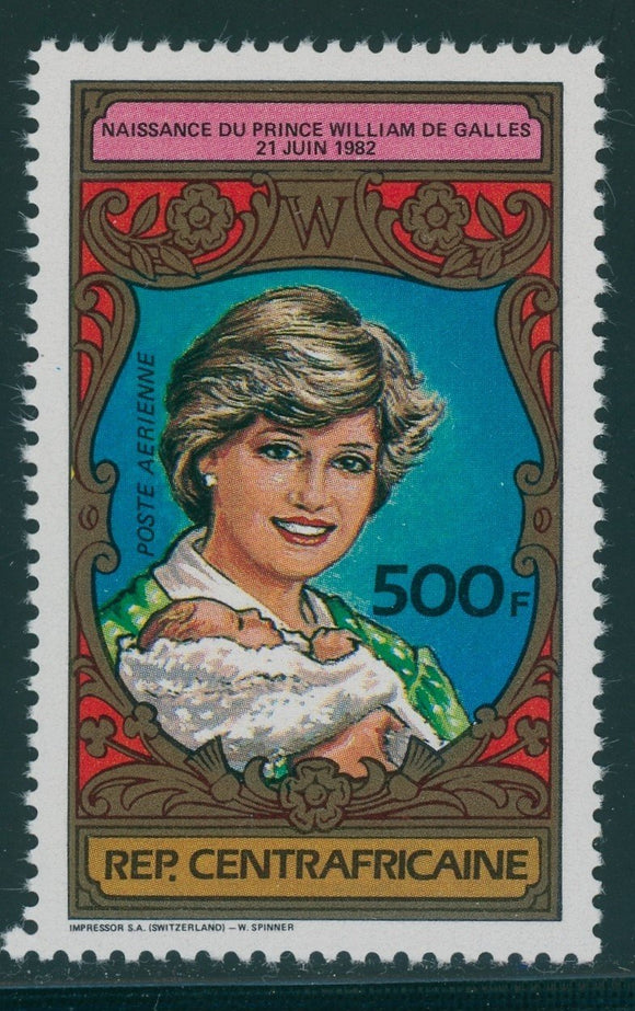 Central African Republic Scott #C280 MNH 500fr Royal Birth Princess Diana CV$5+