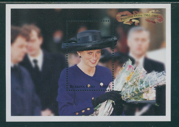 Princess Diana MNH S/S 1961-1997 Burkina Faso 150f $$