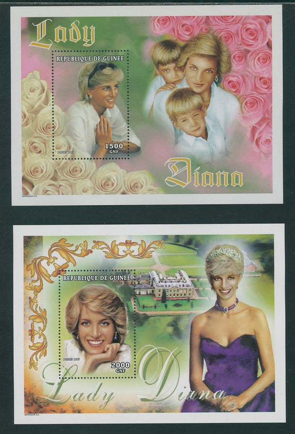 Guinea Scott #1441-1442 MNH S/S Princess Diana 1961-1997 DATED 1997 CV$20+