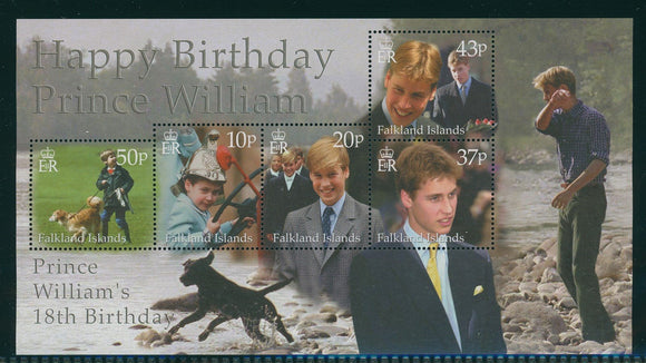 Falkland Islands Scott #766 MNH SHEET Prince William 18th Birthday CV$14+