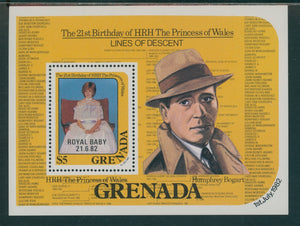 Grenada Scott #1119 MNH S/S Royal Baby on Diana's 21st Birthday CV$4+