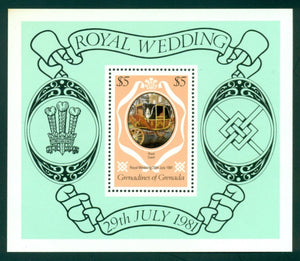 Grenada Grenadines Scott #443 MNH S/S Prince Charles and Lady Diana Wedding $$