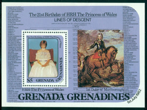 Grenada Grenadines Scott #491 MNH S/S Princess Diana's 21st Birthday CV$7+