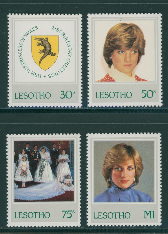Lesotho Scott #372-375 MNH Princess Diana's 21st Birthday CV$4+