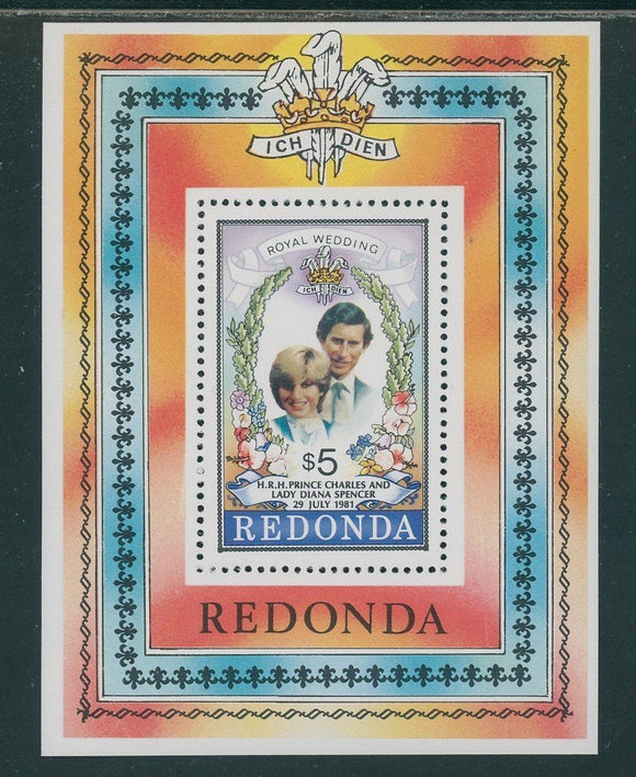 Redonda OS #96 MNH S/S Prince Charles and Lady Diana Wedding $$