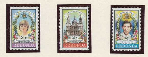 Redonda OS #97 MNH Prince Charles and Lady Diana Wedding $$