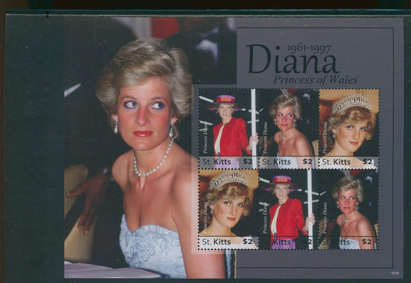 St. Kitts Scott #777 MNH SHEET of 6 2010 Princess Diana 1961-1997 CV$9+