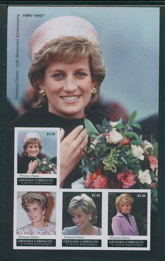 Grenada Grenadines Scott #2824 IMPERF MNH SHEET 2012 Princess Diana Memoriam $$