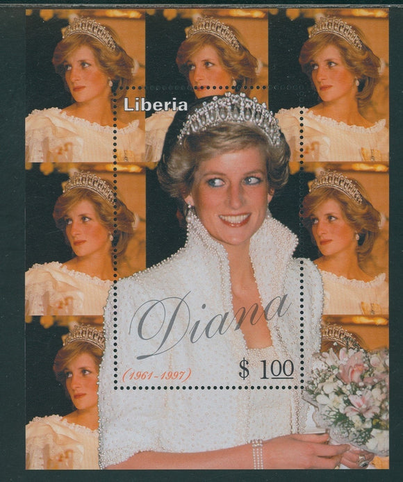 Liberia OS #27 MNH S/S Princess Diana 1961-1997 $1 $$