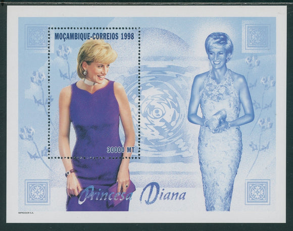 Mozambique Scott #1310 MNH S/S 30,000m Princess Diana 1st Memorial ANN CV$6+