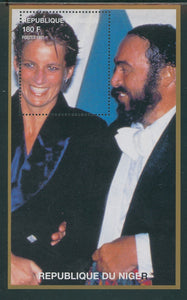 Niger OS #15 MNH S/S In Memoriam Princess Diana 1961-1997, Pavarotti $$
