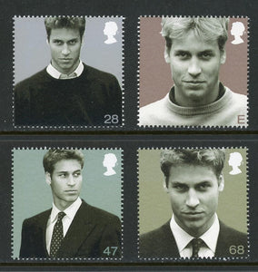 Great Britain Scott #2137-2140 MNH Prince William 21st Birthday CV$10+