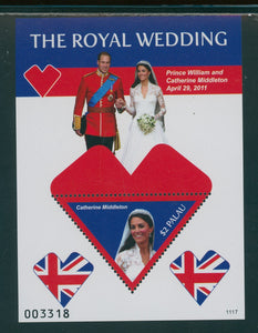 Palau Scott #1050 MNH S/S Prince William/Ms Middleton Wedding CV$4+