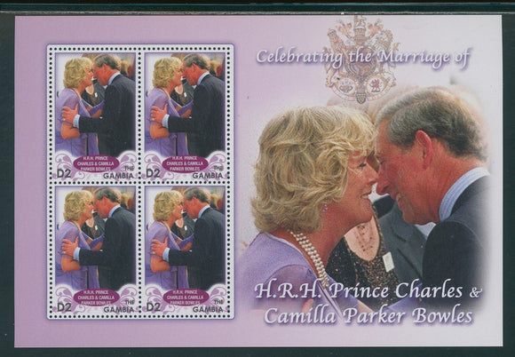 Gambia Scott #2951 MNH SHEET 2005 Prince Philip/Ms Parker Bowles Wedding CV$8+