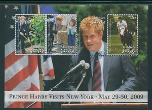 Maldive Islands Scott #2970 MNH SHEET 2009 Prince Harry Visits New York CV$7+