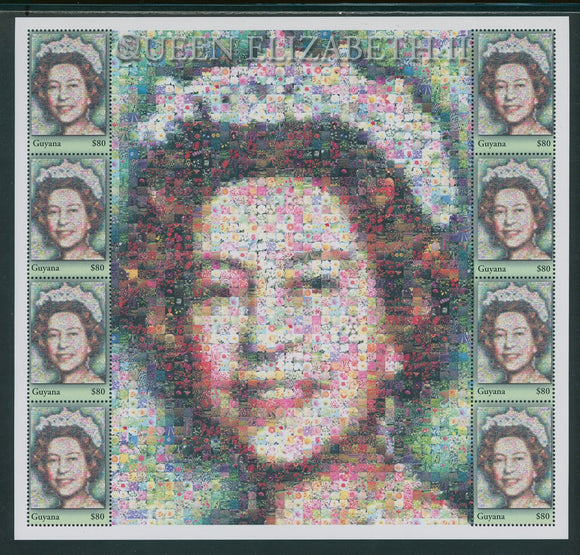 Guyana Scott #3647 MNH SHEET Queen Elizabeth II Reign 50th ANN CV$7+