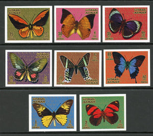Ajman Michel #M604-M611G IMPERF MNH Butterflies INSECTS FAUNA $$