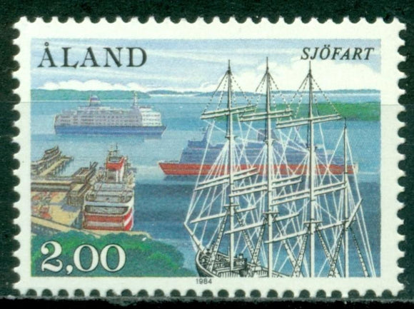 Aland Islands Scott #23 MNH Sailing Ship Car Ferry CV$8+