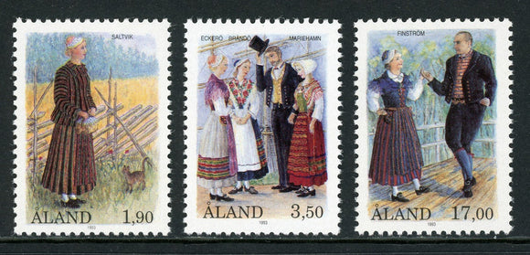 Aland Islands Scott #75-77 MNH Aland Folk Costumes CV$12+