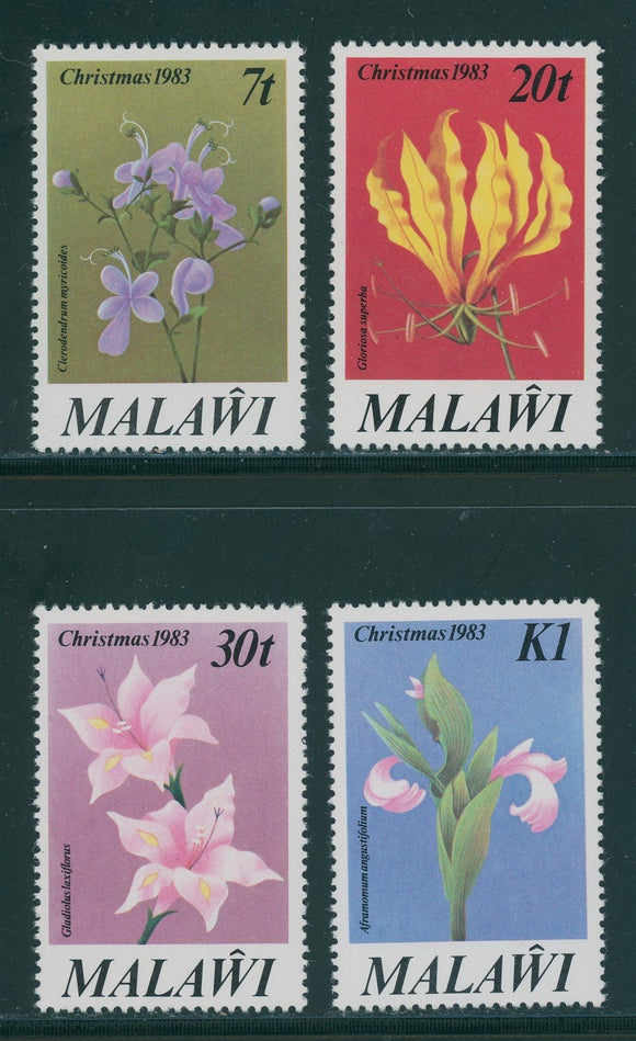Malawi Scott #423-426 MNH Flowers Christmas FLORA CV$8+ ish-1