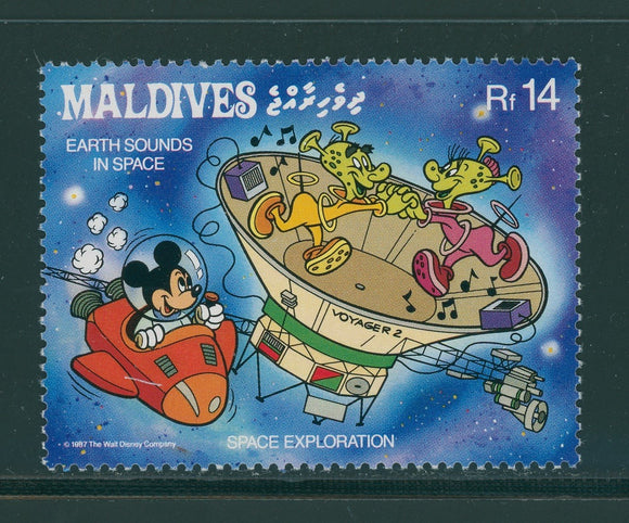 Maldive Islands Scott #1279 MNH Disney Characters Space Exploration CV$5+ ish-1