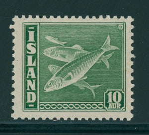 Iceland Scott #221b MNH Herring 10a PERF 14x13½ CV$180+