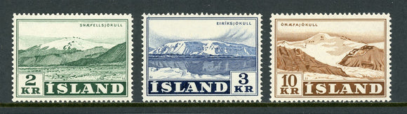 Iceland Scott #302-304 MNH Glaciers CV$17+