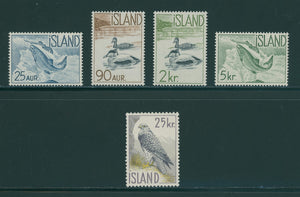 Iceland Scott #319-323 MNH Birds Fish FAUNA CV$26+