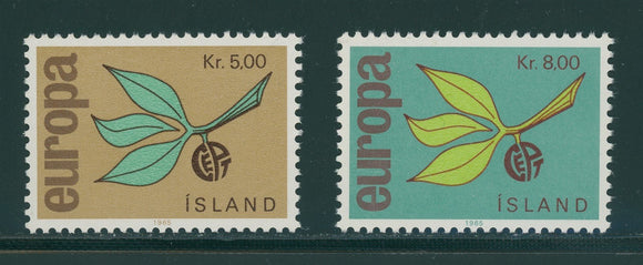 Iceland Scott #375-376 MNH Europa 1965 CV$2+
