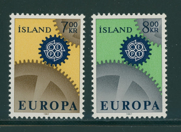 Iceland Scott #389-390 MNH Europa 1967 CV$3+