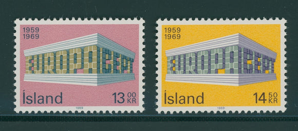 Iceland Scott #406-407 MNH Europa 1969 CV$4+