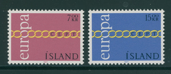 Iceland Scott #429-430 MNH Europa 1971 CV$5+