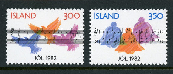 Iceland Scott #565-566 MNH Christmas 1982 $$