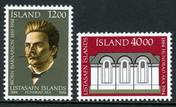 Iceland Scott #600-601 MNH National Gallery Centenary CV$2+
